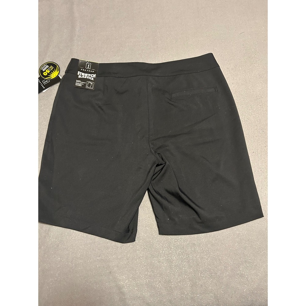 PGA Tour Womens Black Performance Stretch Golf Shorts UPF 50 Size 14 NWT